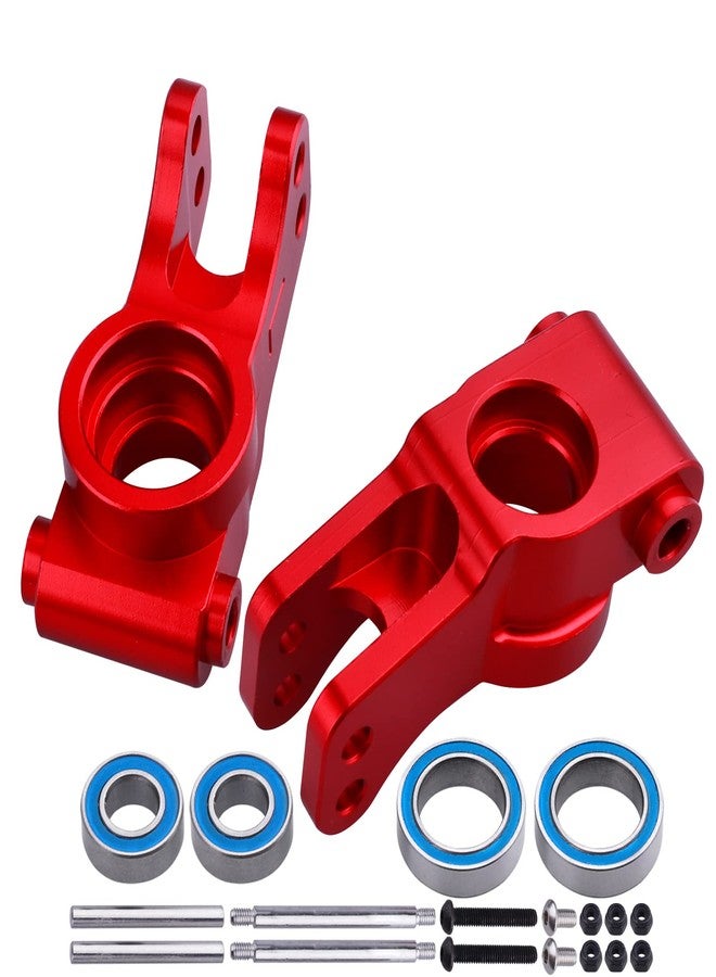 FriHobby Aluminum Rear Hub Set for 1/10 Losi Tenacity All Replaces LOS234020: for Tenacity TT Pro 4WD SCT/DB Pro Lasernut U4 Upgrades (Red) - Image 3